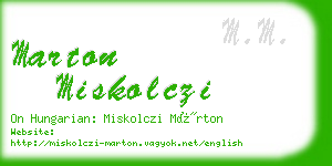 marton miskolczi business card